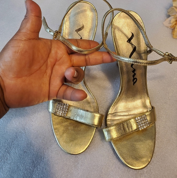 Nina wedges heels color gold good condition - Picture 3 of 12